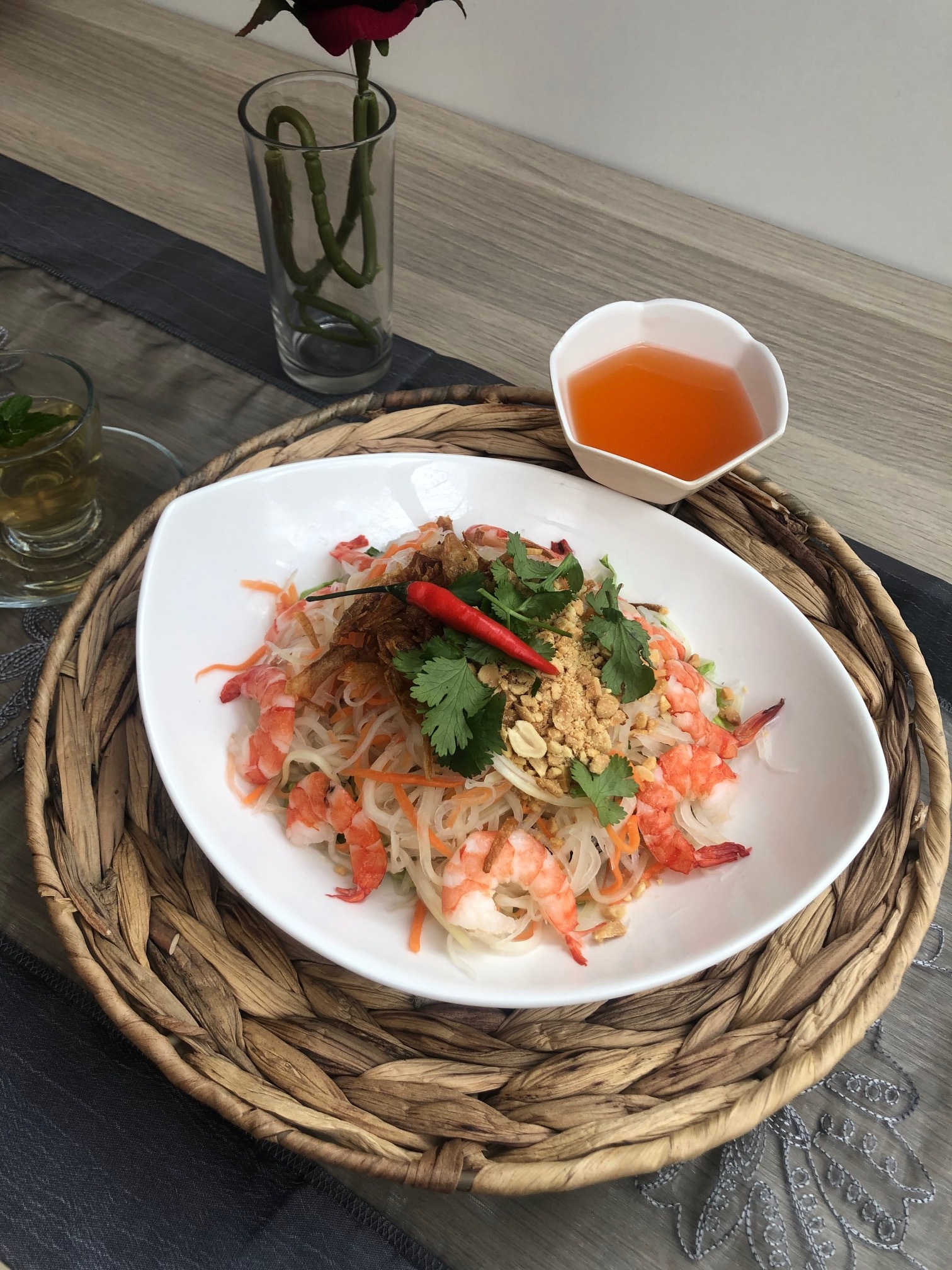 S1 salade de papaye râpée aux crevettes